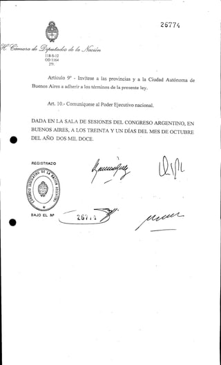 Ley 26.774 voto joven