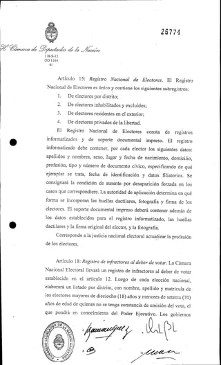 Ley 26.774 voto joven