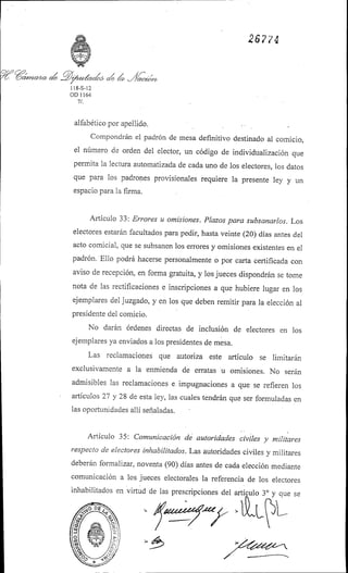 Ley 26.774 voto joven