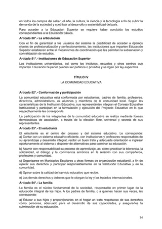 Ley 28044 general de educacion | PDF