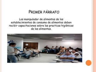 Cuando el establecimiento i.no tiene agua potable lo utensilios son desechables.h. Lavar utensilios y  la superficies para el picado.