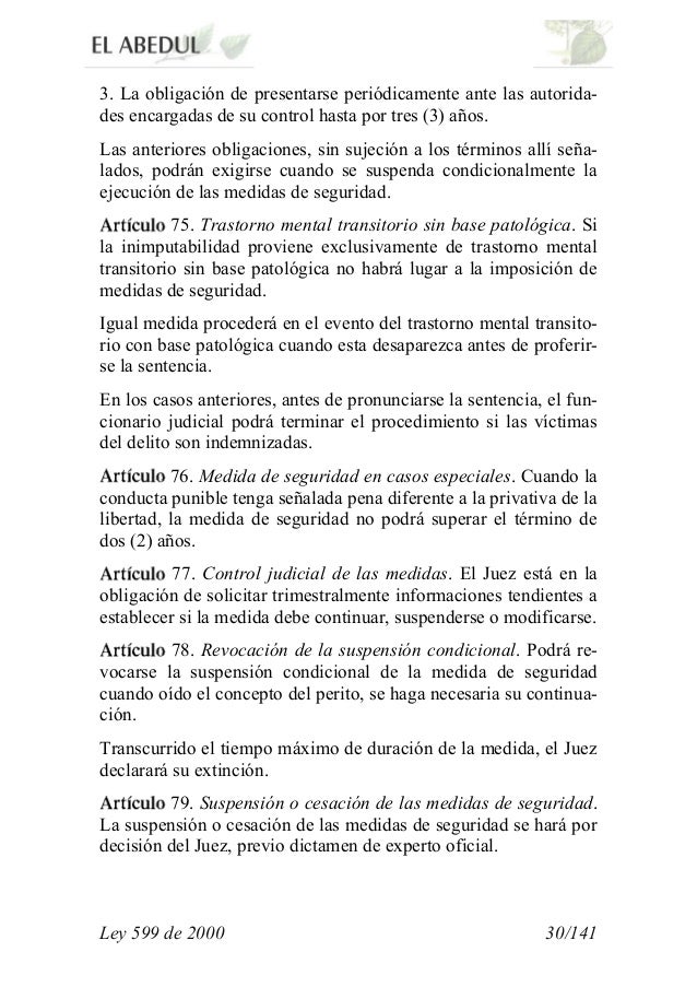Ley 599 de 2000
