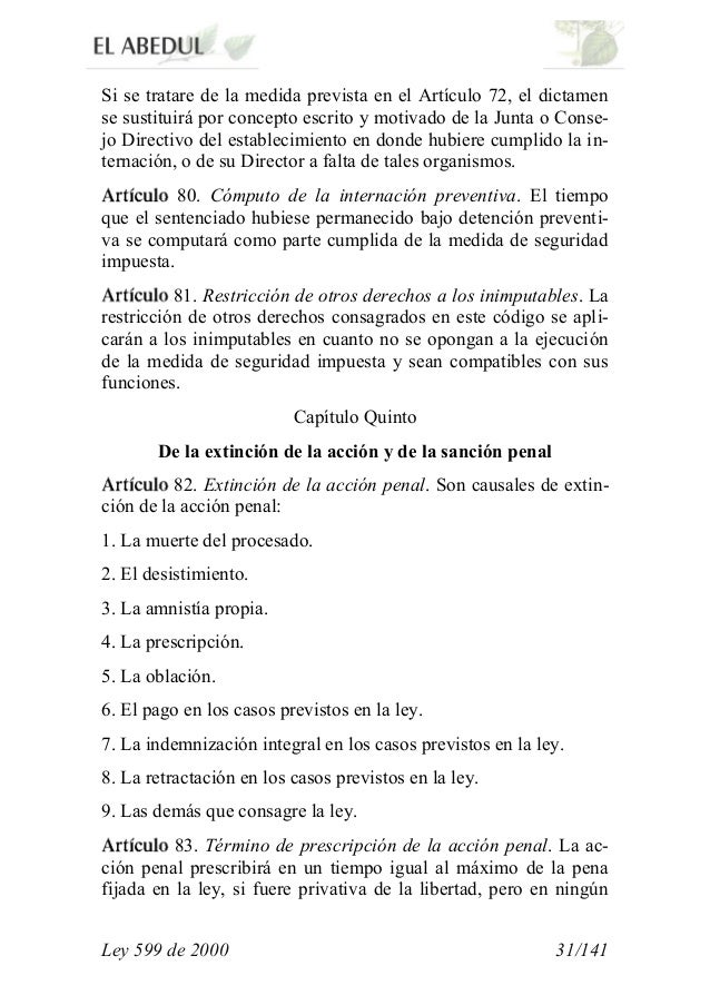 Ley 599 de 2000