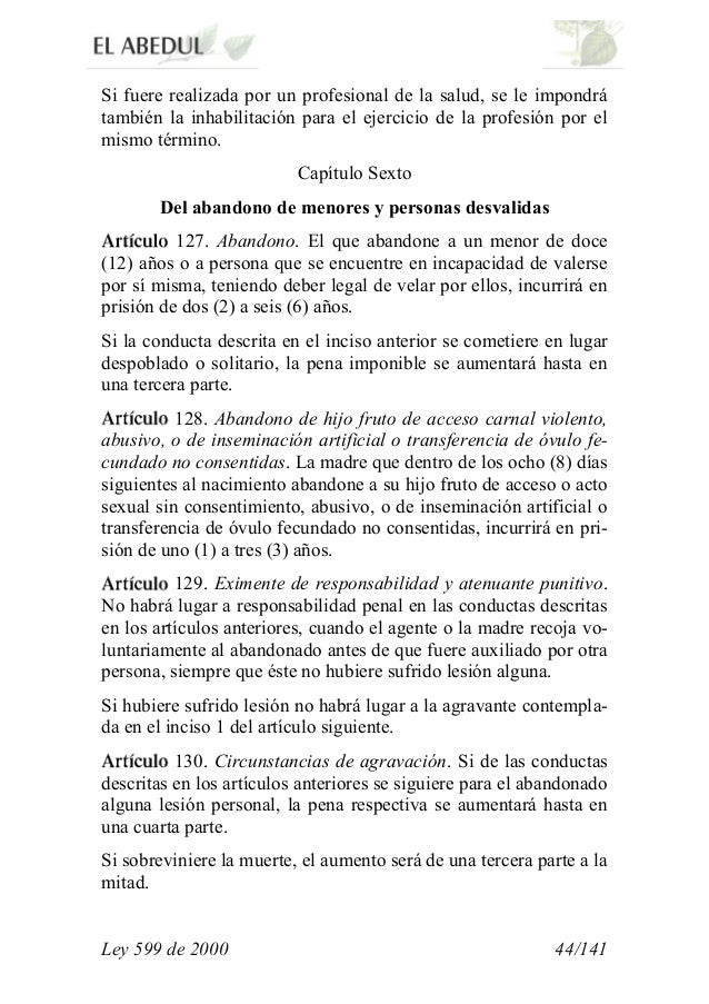 Ley 599 de 2000