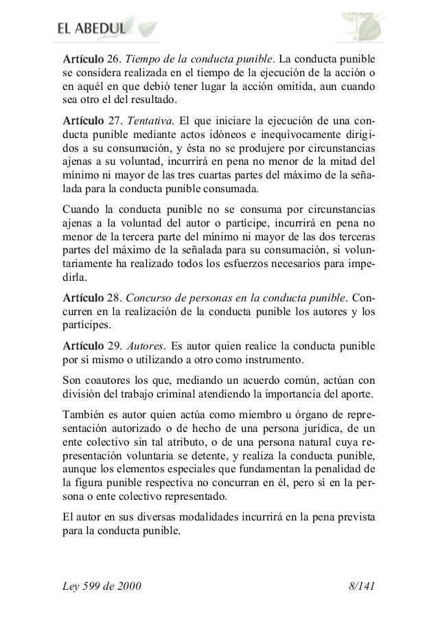 Ley 599 de 2000