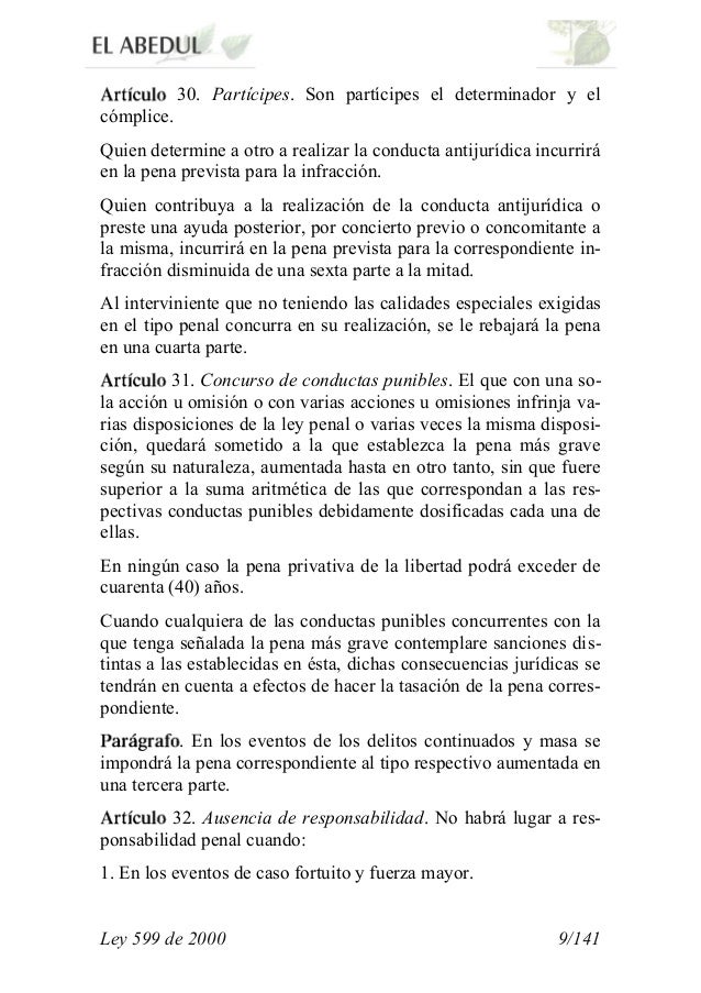 Ley 599 de 2000