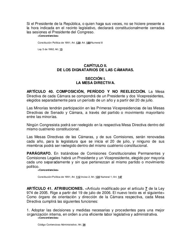 Ley 5 de 1992 pdf