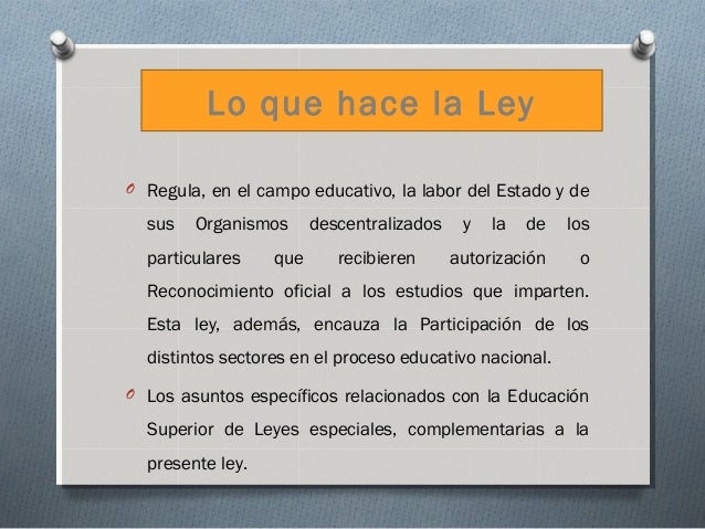Ley 66 97 ley general de educación