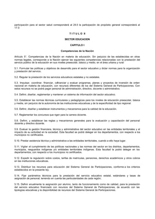 participación para el sector salud corresponderá al 24.5 la participación de propósito general corresponderá al
17.0
T I T...