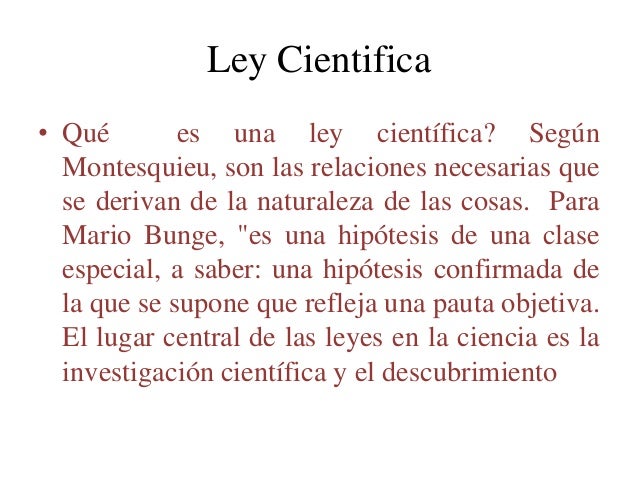 Ley cientifica presentacion