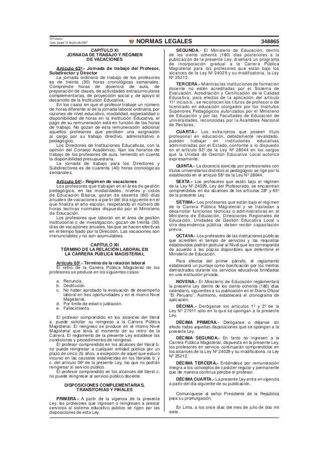 Ley de carrera pública magisterial