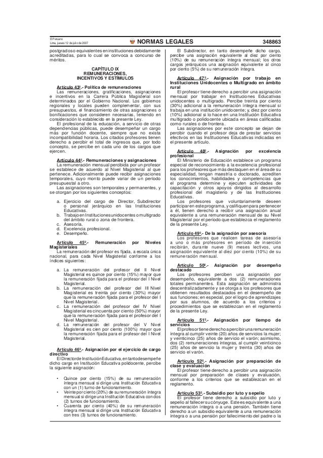 Ley de carrera pública magisterial