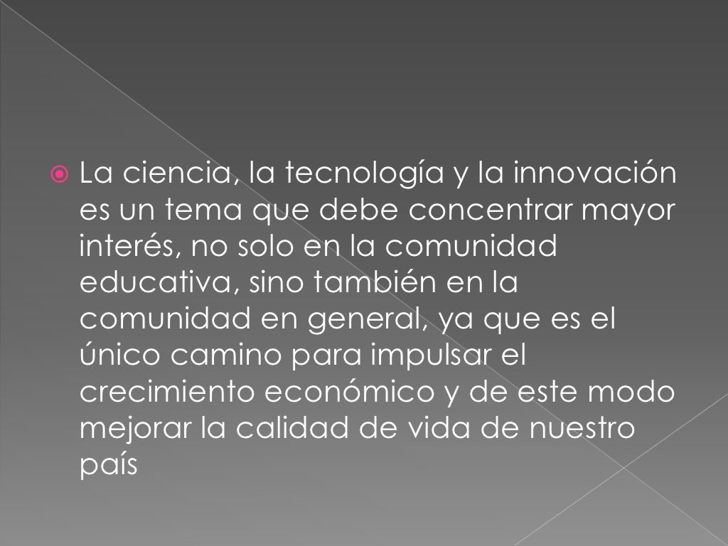 Ley de ciencia y tecnologia e innovación en
