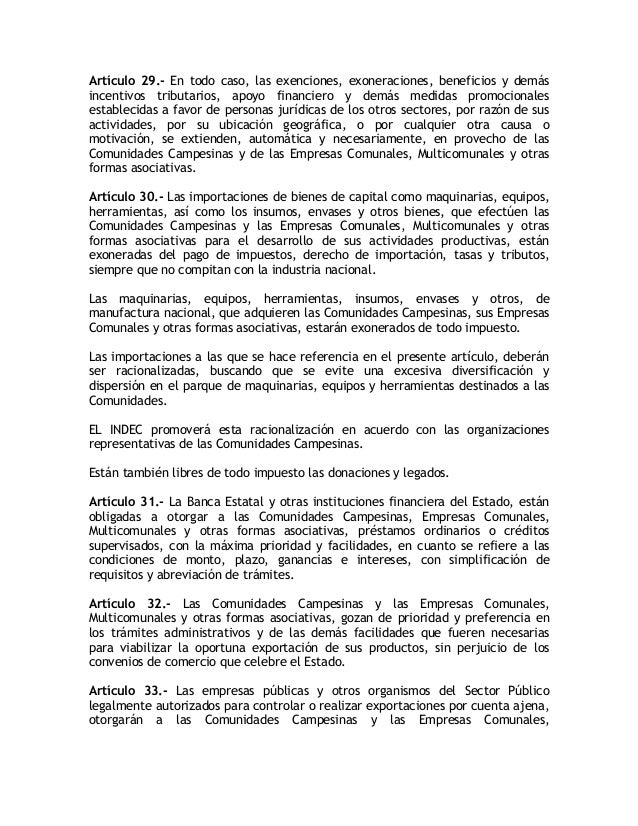 Ley de comunidades campesinas