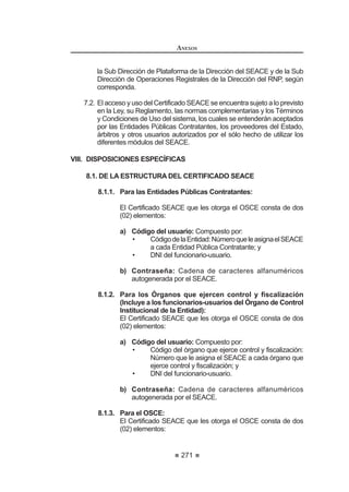 161
REGLAMENTO DE LA LEY DE
CONTRATACIONES DEL ESTADO
Artículo 167°.- Resolución de Contrato
XDOTXLHUDGHODVSDUWHVSXHGHSRQHU¿QDOFRQWUDWRSRUXQKHFKRVREUHYLQLHQWH
a la suscripción del mismo, siempre que se encuentre previsto expresamente en
el contrato con sujeción a la Ley.
Por igual motivo, se puede resolver el contrato en forma parcial, dependiendo
de los alcances del incumplimiento, de la naturaleza de las prestaciones, o de
algún otro factor relevante, siempre y cuando sea posible sin afectar el contrato
en su conjunto.
Concordancia: LCE: Artículos 40º inciso c), 44º.
Artículo 168°.- Causales de resolución por incumplimiento
La Entidad podrá resolver el contrato, de conformidad con el inciso c) del
DUWtFXOR ƒ GH OD /H HQ ORV FDVRV HQ TXH HO FRQWUDWLVWD
 ,QFXPSOD LQMXVWL¿FDGDPHQWH REOLJDFLRQHV FRQWUDFWXDOHV OHJDOHV R
reglamentarias a su cargo, pese a haber sido requerido para ello.
2. Hayallegadoaacumularelmontomáximodelapenalidadpormoraoel
monto máximo para otras penalidades, en la ejecución de la prestación
a su cargo; o
 3DUDOLFHRUHGX]FDLQMXVWL¿FDGDPHQWHODHMHFXFLyQGHODSUHVWDFLyQSHVH
a haber sido requerido para corregir tal situación.
El contratista podrá solicitar la resolución del contrato, de conformidad con
HO LQFLVR F 