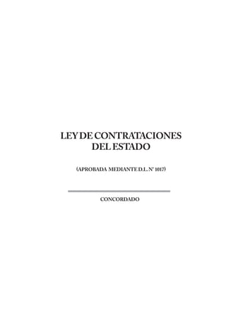 LEYDECONTRATACIONES
DELESTADO
(APROBADA MEDIANTED.L.N°1017)
CONCORDADO
 