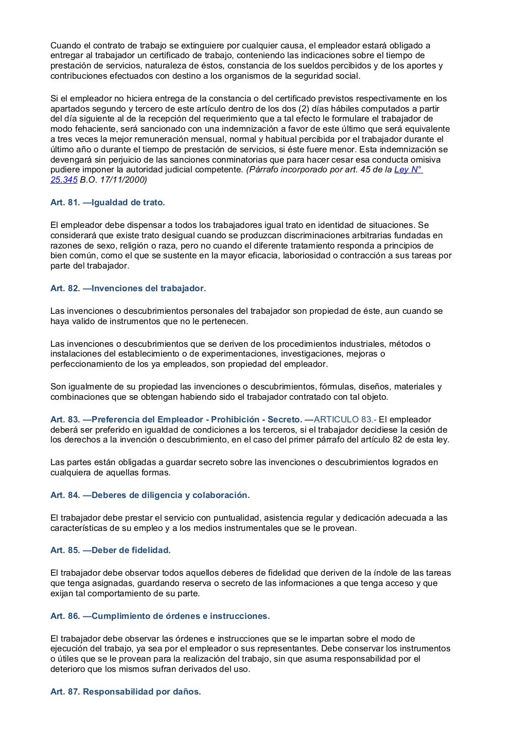 Ley de Contrato de Trabajo