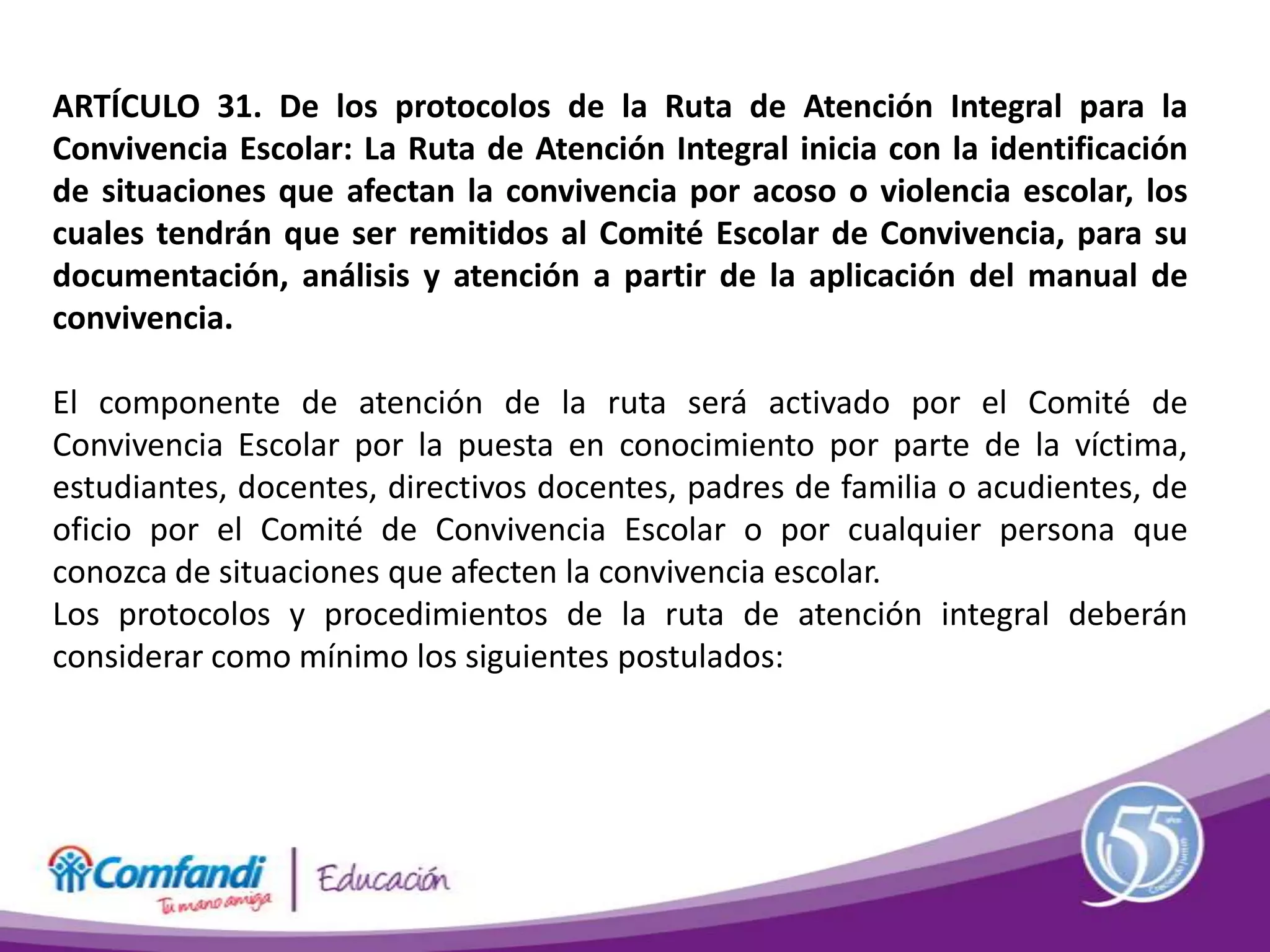 Ley de convivencia escolar | PPTX
