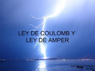 LEY DE COULOMB Y
LEY DE AMPER
Juan David Corchuelo
257485
 