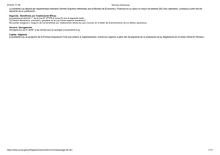 27/4/23, 17:39 Normas Aduaneras
https://www.sunat.gob.pe/legislacion/procedim/normasadua/gja-05.htm 11/11
La presente Ley deberá ser reglamentada mediante Decreto Supremo refrendado por el Ministro de Economía y Finanzas en un plazo no mayor de sesenta (60) días calendario, contados a partir del día
siguiente de su publicación.
Segunda.- Beneficios por Colaboración Eficaz
Incorpórase al artículo 1° de la Ley N° 27378 el inciso 5) con el siguiente texto:
"5) Delitos Aduaneros, previstos y penados en la Ley Penal especial respectiva."
No podrán acogerse a ninguno de los beneficios por colaboración eficaz los que incurran en el delito de financiamiento de los delitos aduaneros.
Tercera.- Derogatorias
Derógase la Ley N° 26461 y las demás que se opongan a la presente Ley.
Cuarta.- Vigencia
La presente Ley, a excepción de la Primera Disposición Final que ordena la reglamentación, entrará en vigencia a partir del día siguiente de la publicación de su Reglamento en el Diario Oficial El Peruano.
 
