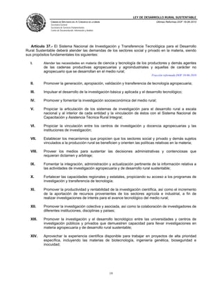 Ley de desarrollo rural sustentable | PDF
