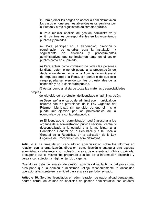 Ley de ejercicio de la profesion de licenciado en