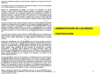 ADMINISTRACIÓN DE LOS BIENES CONTRATACIÓN 03/08/11 Decreto 55-2010 