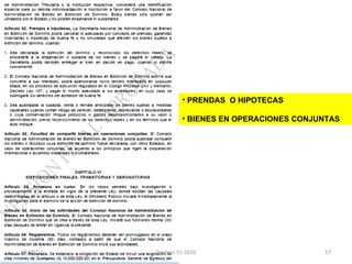 PRENDAS  O HIPOTECAS BIENES EN OPERACIONES CONJUNTAS 03/08/11 Decreto 55-2010 