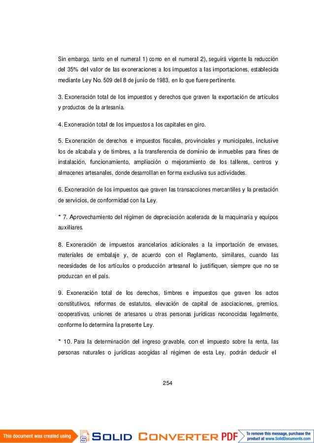 Ley de fomento artesanal revizar