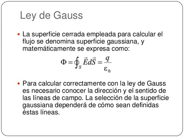 Ley de gauss del