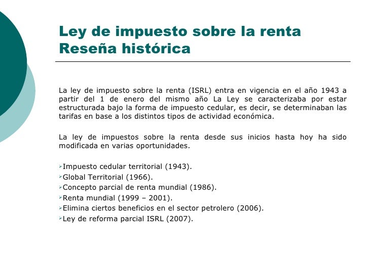 Que Es La Ley Del Impuesto Sobre La Renta Ley Compartir