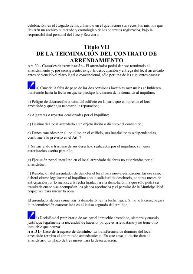 Derechos Del Inquilino En Ecuador