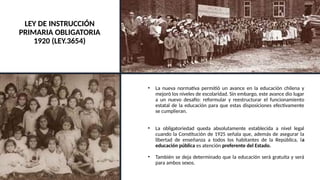 LEY DE INSTRUCCION PRIMARIA EN CHILE TRA | PPTX