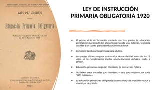 LEY DE INSTRUCCION PRIMARIA EN CHILE TRA | PPTX