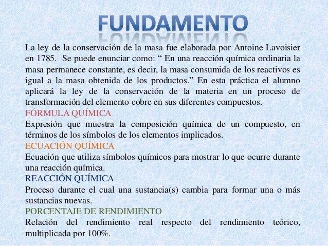 Práctica 3 Ley de la conservacion de la masa