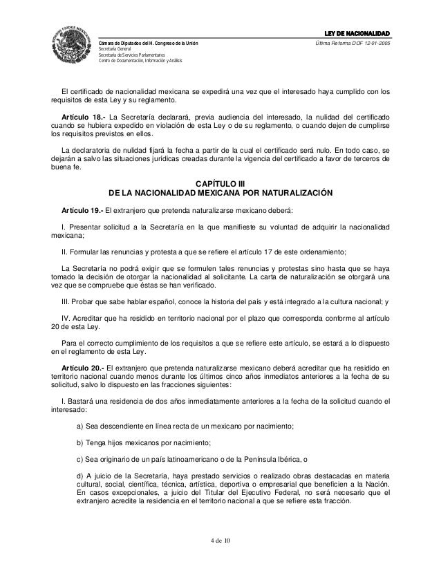 Ley de la nacionalidad