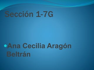 Sección 1-7G
Ana Cecilia Aragón
Beltrán
 