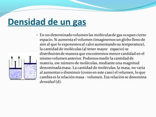 Densidad de un gas
 