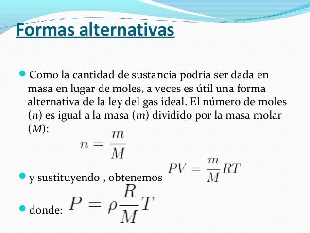 Ley de los gases ideales (1)