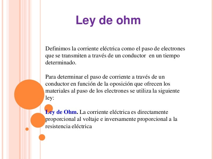 Ley de ohm