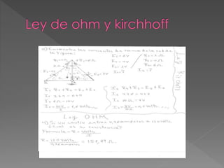 ejercicios de la Ley de ohm y kirchhoff