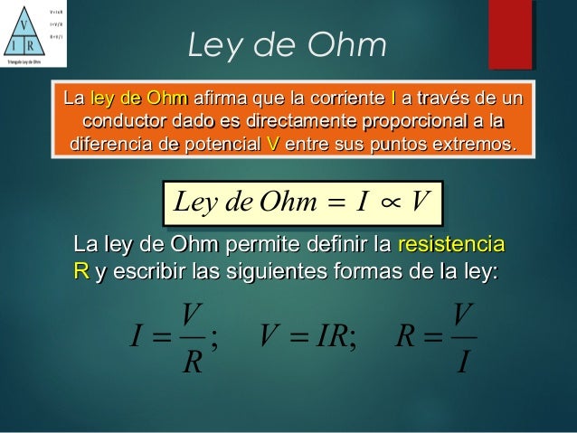 Ley de ohm y potencia eléctrica