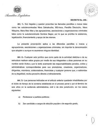 Ley de proscripción de maras o pandillas