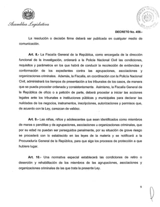 Ley de proscripción de maras o pandillas