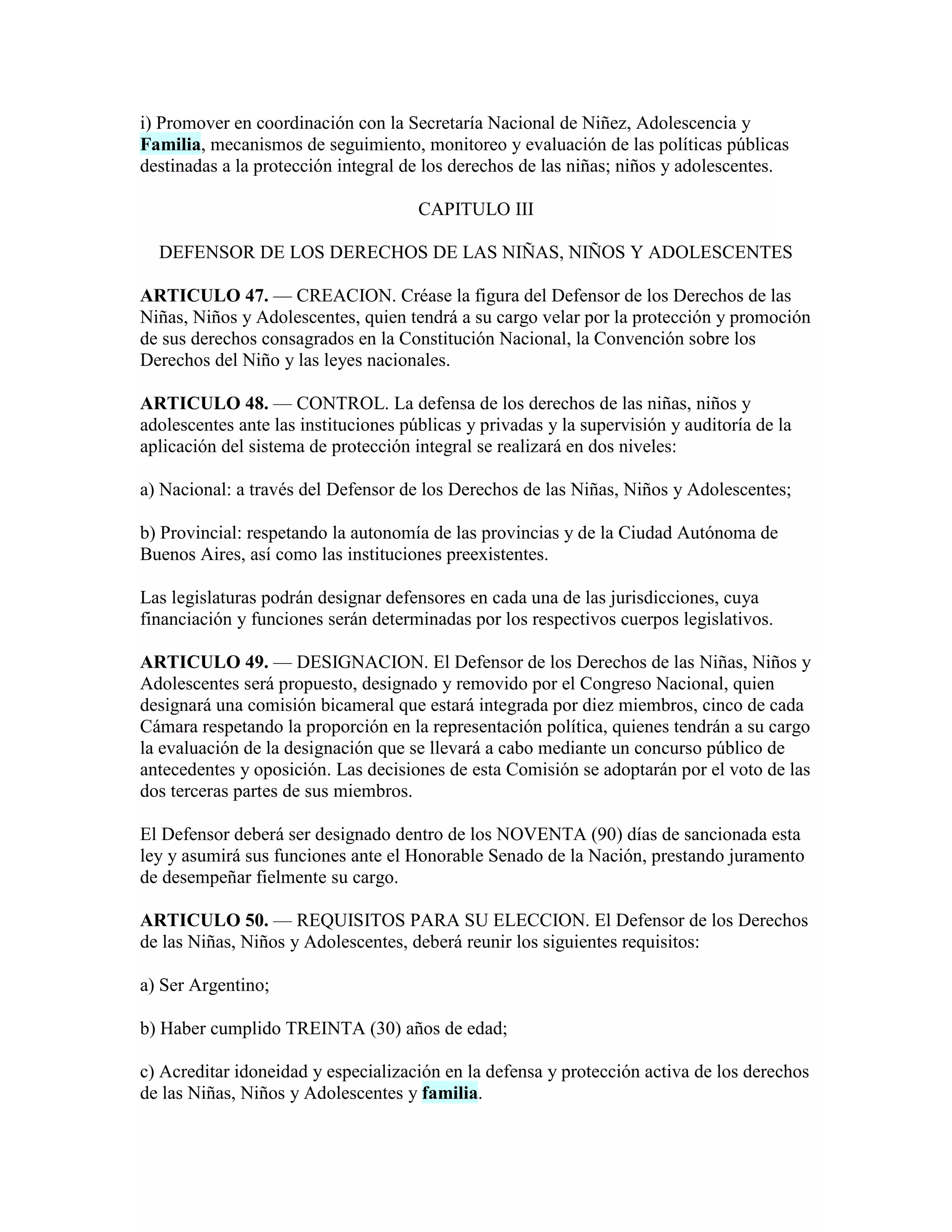 Ley de protección integral de los derechos de las niñas niños y ...