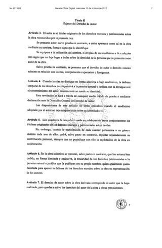 Ley Derecho de Autor y Derechos Conexos de Panama 2012