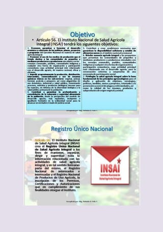 Ley de Salud Agrícola Integral 