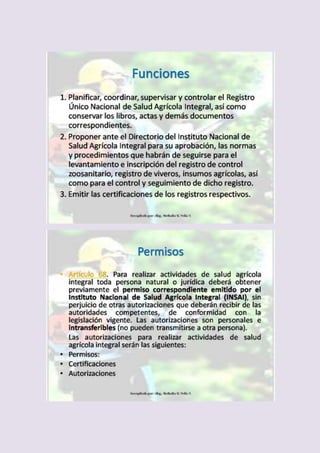 Ley de Salud Agrícola Integral 