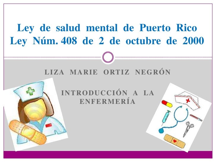 Ley de salud mental de puerto rico