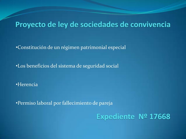 Ley de sociedades de convivencia | PPT | Descarga Gratuita